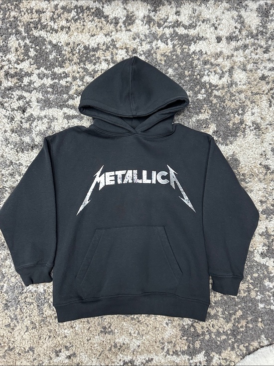 Zara Other - Zara Metallica Black Logo Hoodie Kid’s sz. 8-9